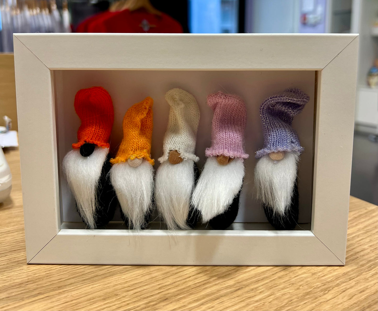 Framed gnomes in the lesbian colours
